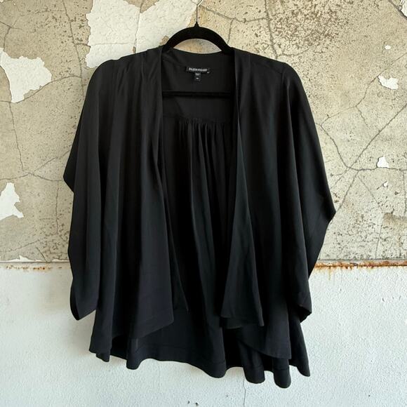 Eileen Fisher Kimono Cardigan 100% Silk Open Front Draped Layer Top Womens XS - Picture 1 of 6